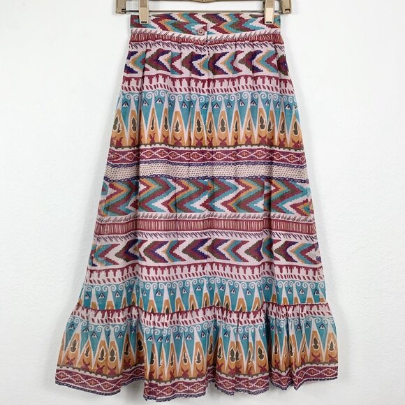 Vintage Skirt MJ Concepts High Waisted Midi Skirt A Line Union Made VTG Size 5 - Picture 2 of 5